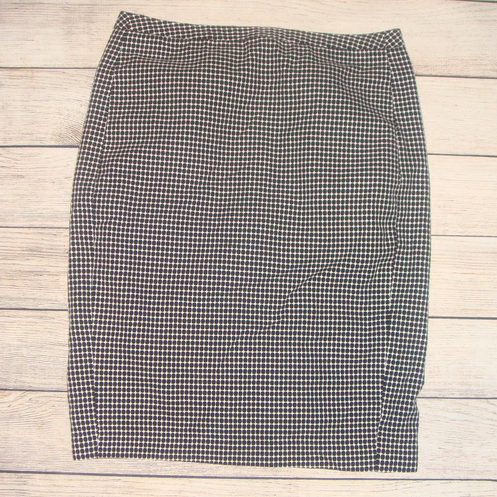 Merona Black White Dots Pencil Skirt 12
